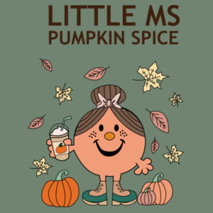 Little Ms Pumpkin Spice Crop Tee Design