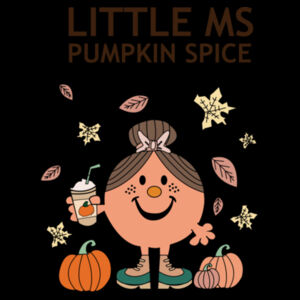 Little Ms Pumpkin Spice Basic Tee Design