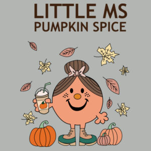 Little Ms Pumpkin Spice Crop Singlet Design