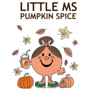 Little Ms Pumpkin Spice - Stainless Bottle with Straw Top Design