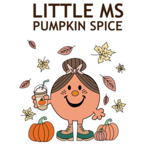 Little Ms Pumpkin Spice - Stainless Bottle with Straw Top Design