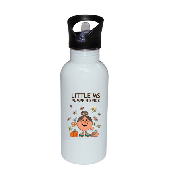 Little Ms Pumpkin Spice - Stainless Bottle with Straw Top Thumbnail